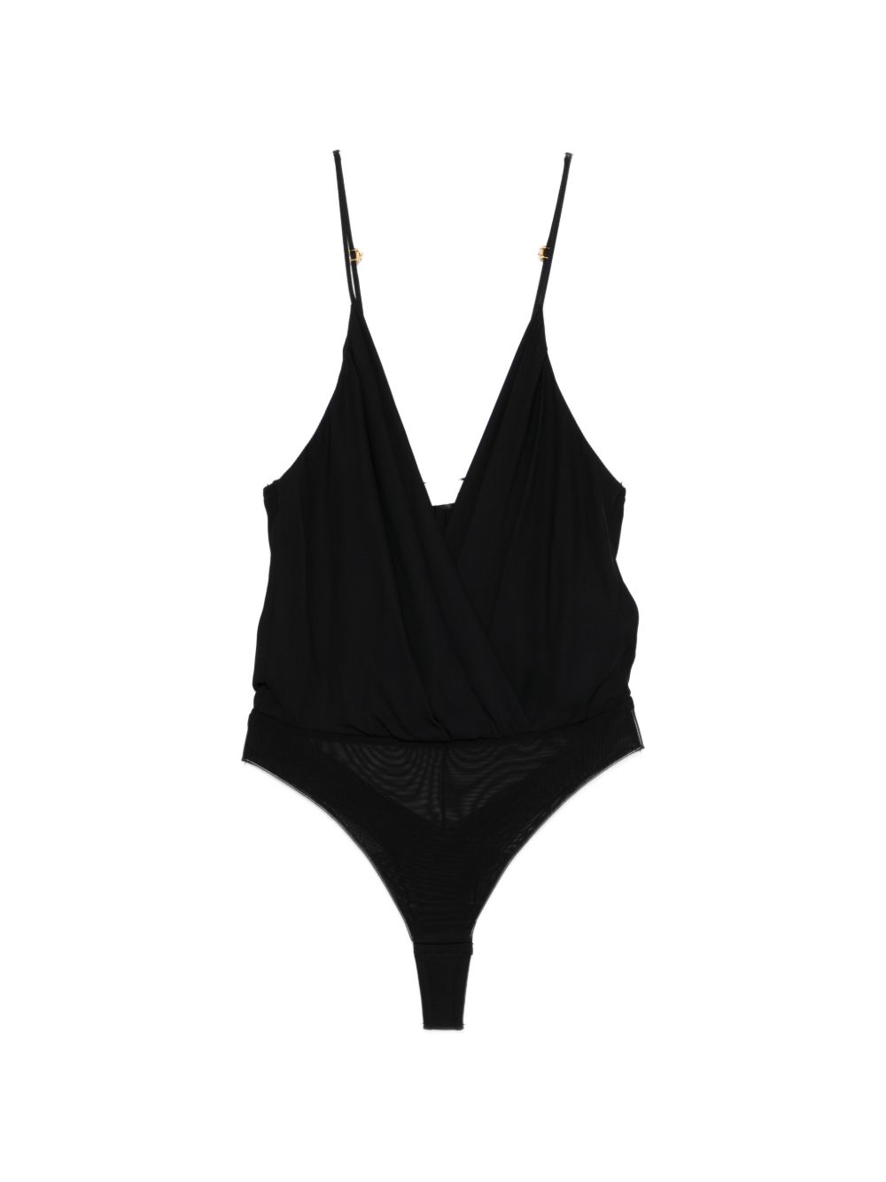 Elisabetta Franchi V-neck adjustable shoulder straps brief cut Bodysuit
