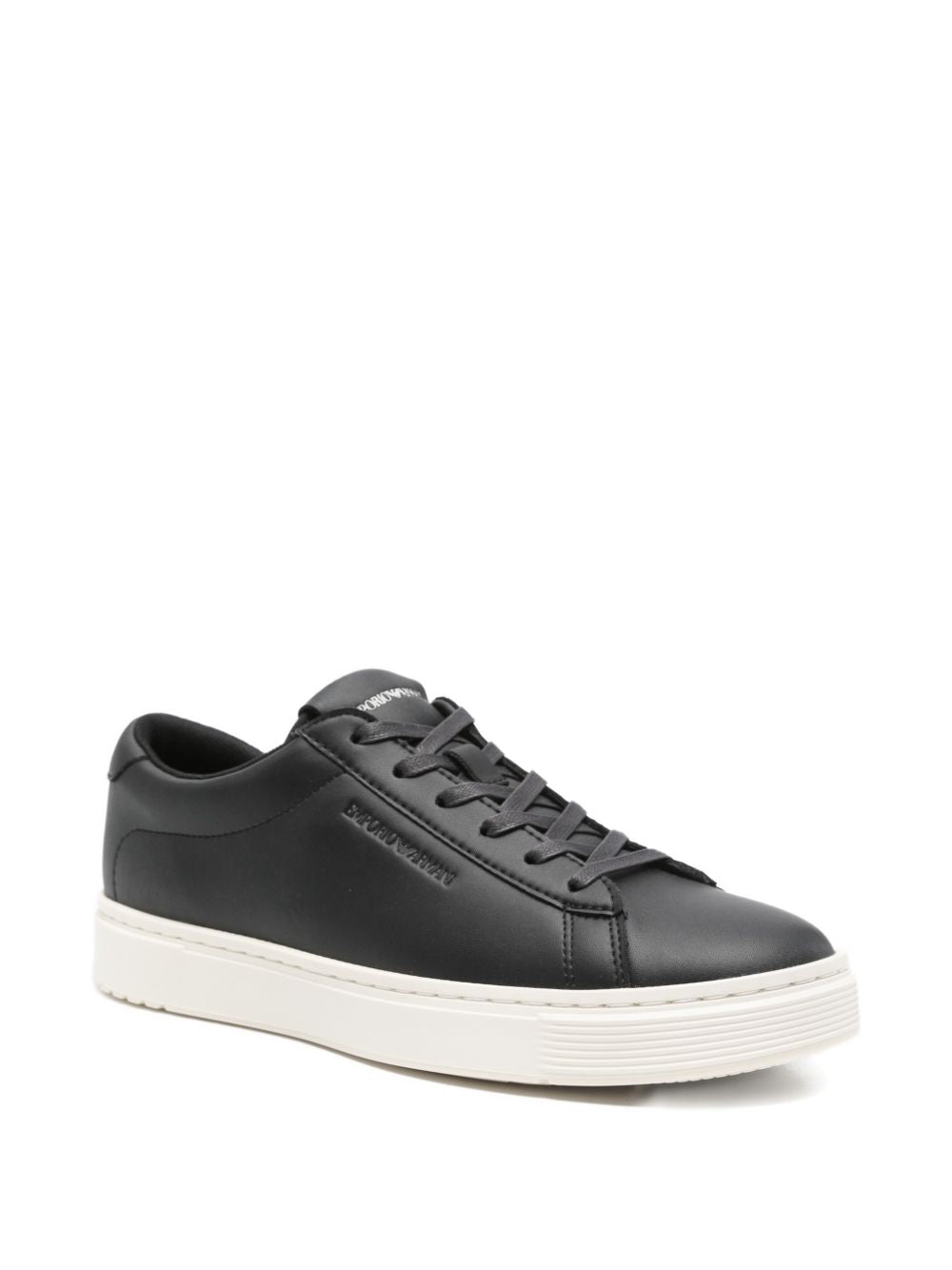 Emporio Armani leather lace-up sneakers