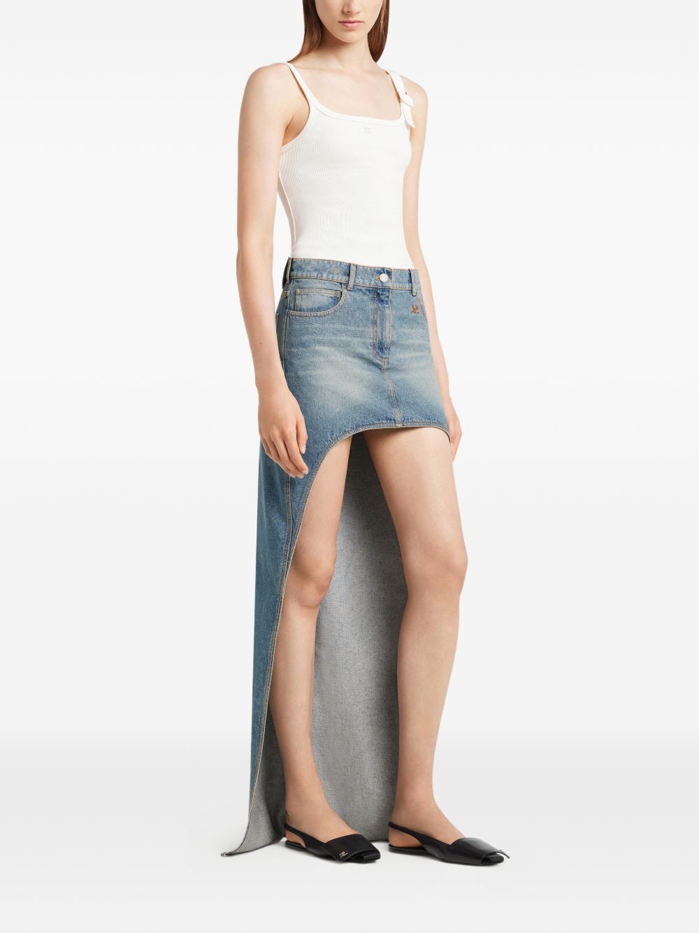 Courreges Pre CourrÃ¨ges Denim cotton skirt