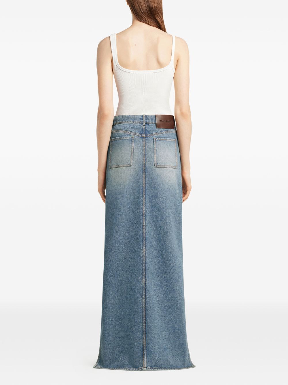 Courreges Pre CourrÃ¨ges Denim cotton skirt