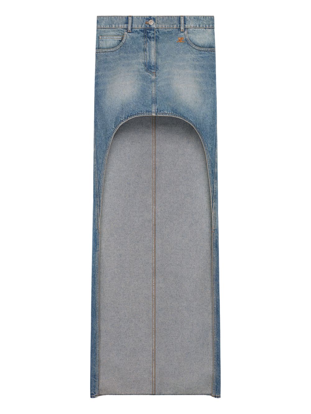 Courreges Pre CourrÃ¨ges Denim cotton skirt