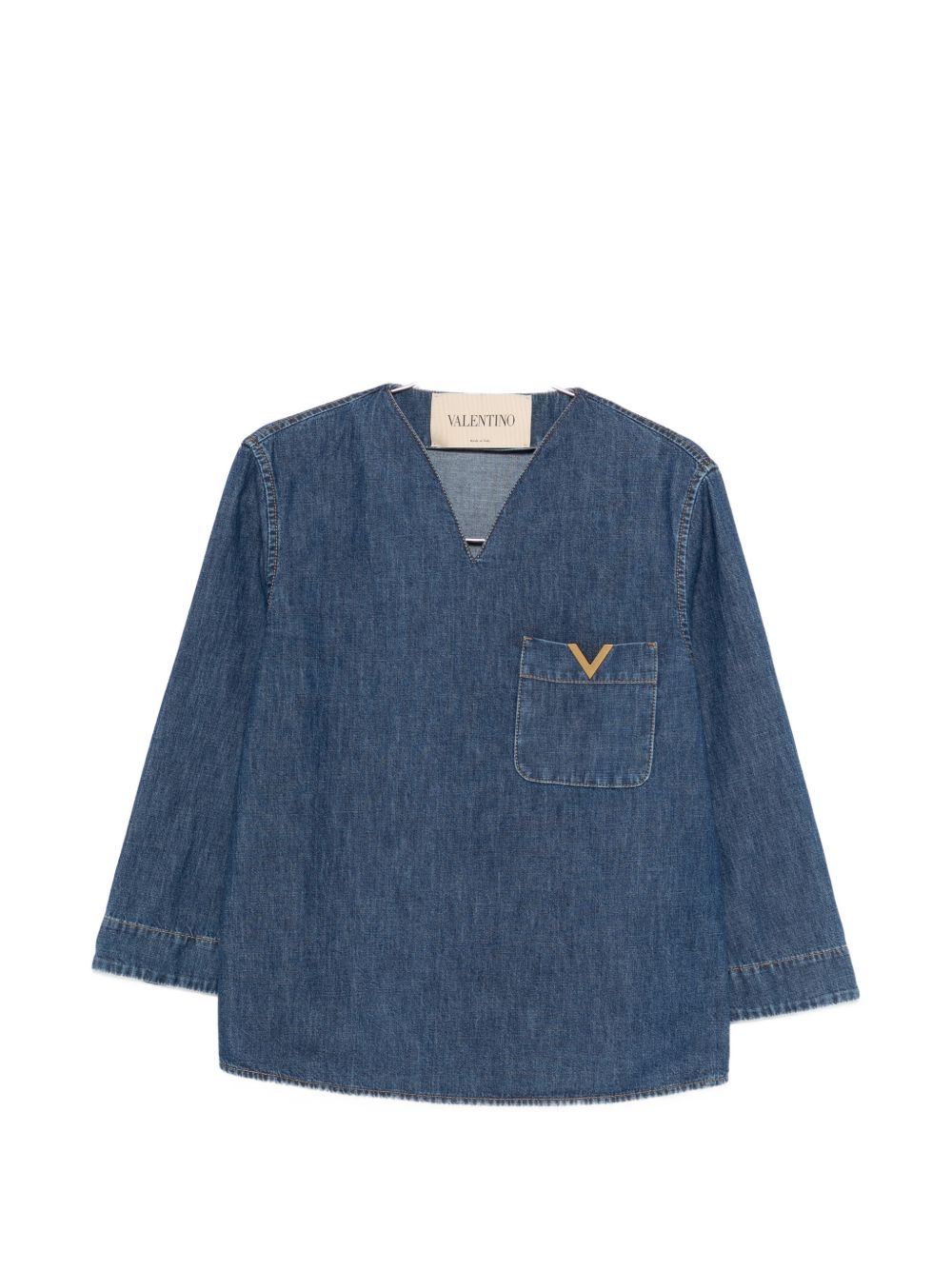 Valentino VLogo Signature denim blouse