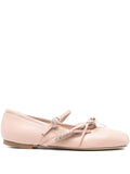 Jimmy Choo Loli Pink Leather Ballerina Flats.