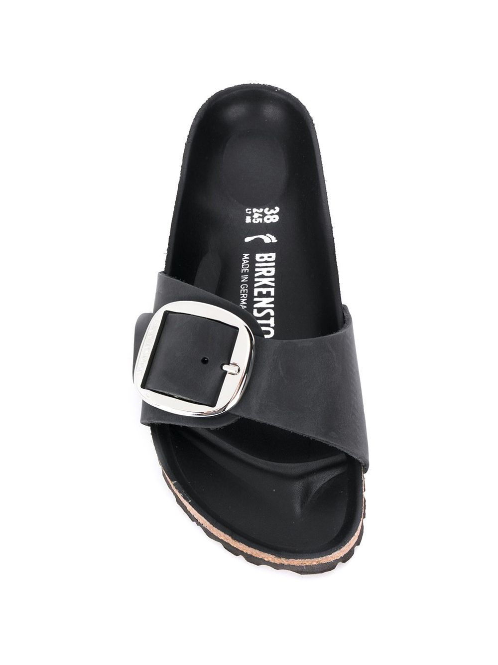 Birkenstock Madrid Big Buckle Black Oiled leather sandals