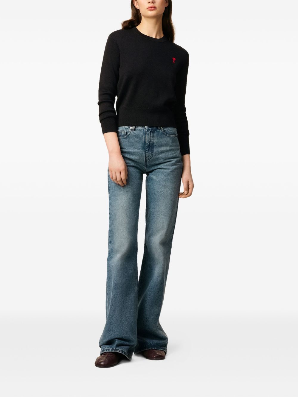 Ami Paris Coeur monogram motif Ami De Coeur wool sweater