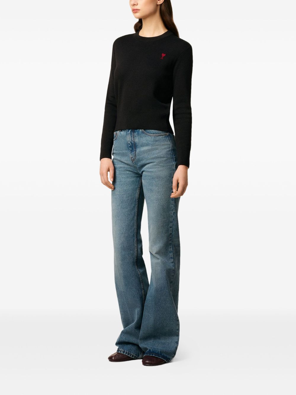 Ami Paris Coeur monogram motif Ami De Coeur wool sweater