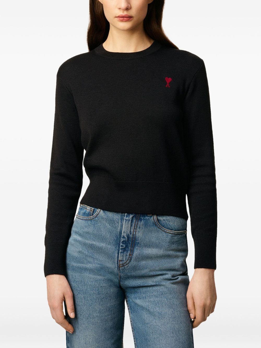 Ami Paris Coeur monogram motif Ami De Coeur wool sweater