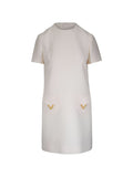 Valentino VLogo Signature wool and silk dress