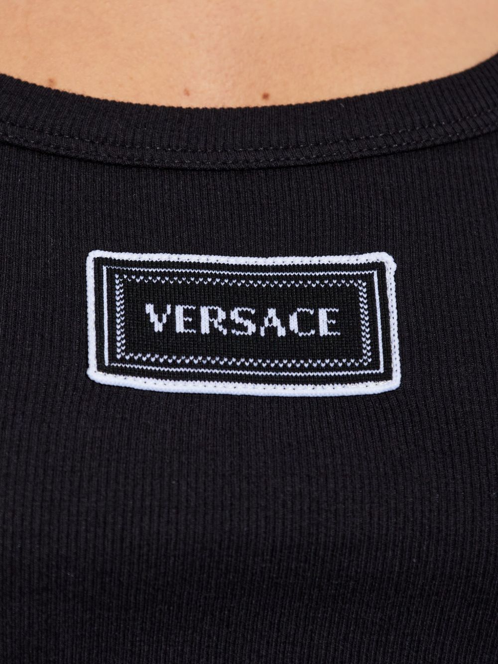 Versace Logo cotton tank top