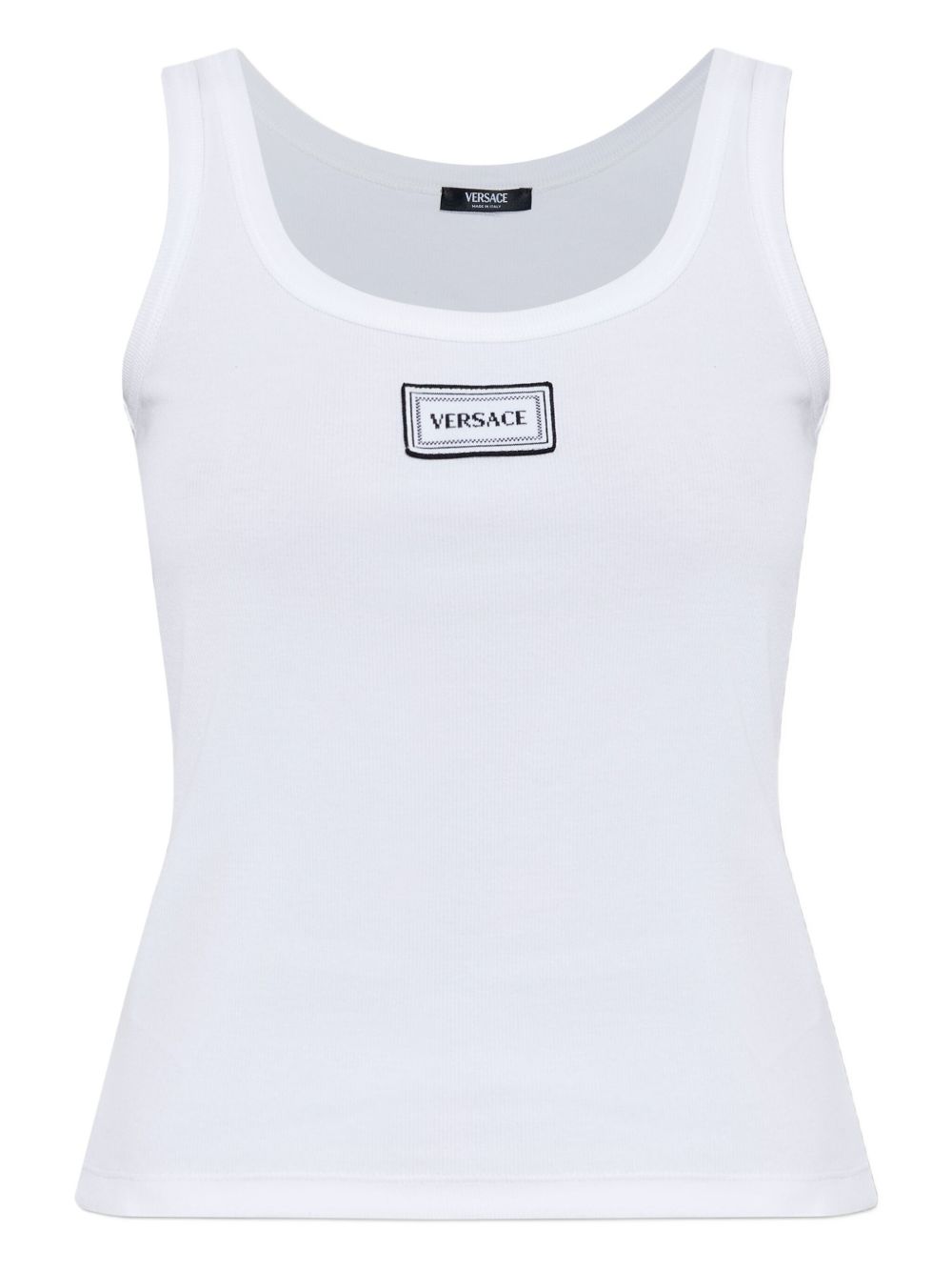 Versace Logo cotton tank top