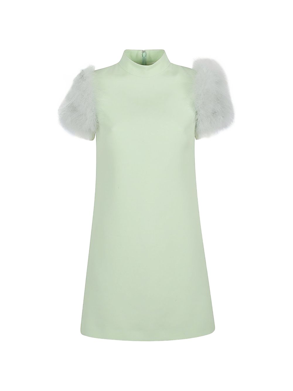 Valentino Feathered wool and silk dress