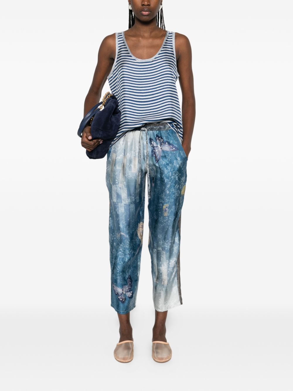 Pierre Louis Mascia Striped silk tank top