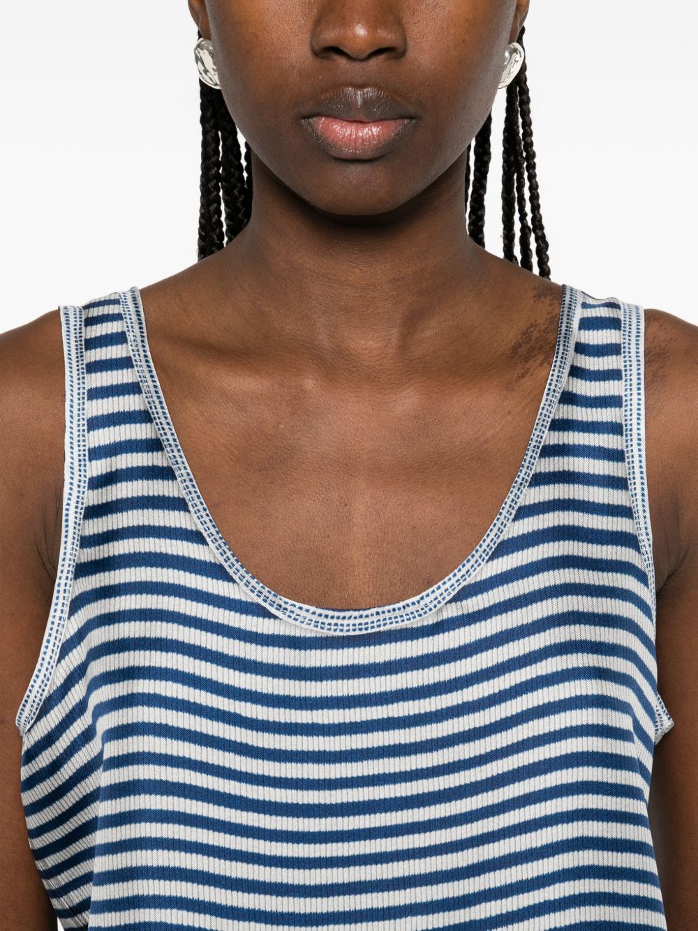 Pierre Louis Mascia Striped silk tank top
