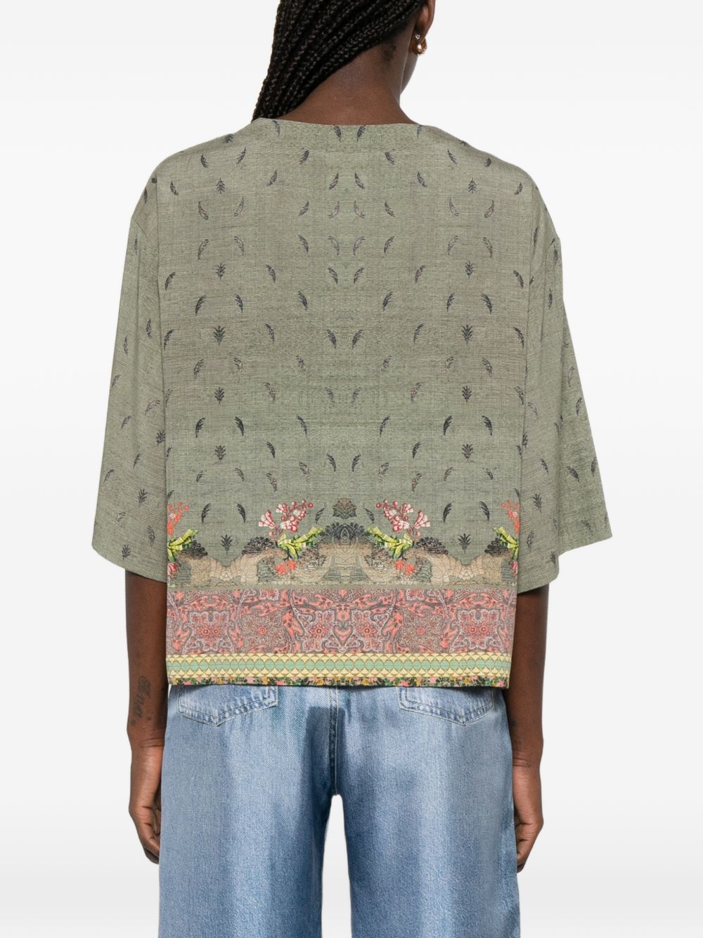 Pierre Louis Mascia Printed silk blouse