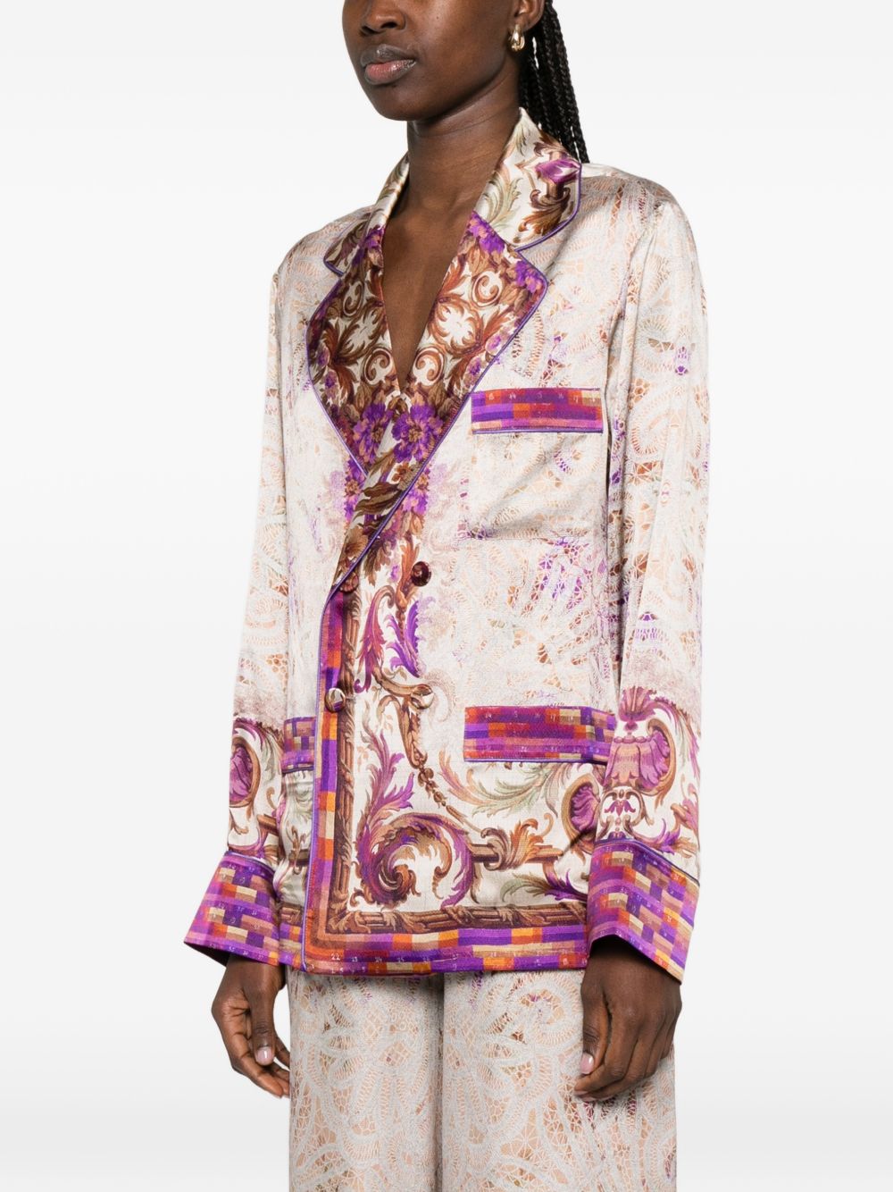 Pierre Louis Mascia Printed silk jacket