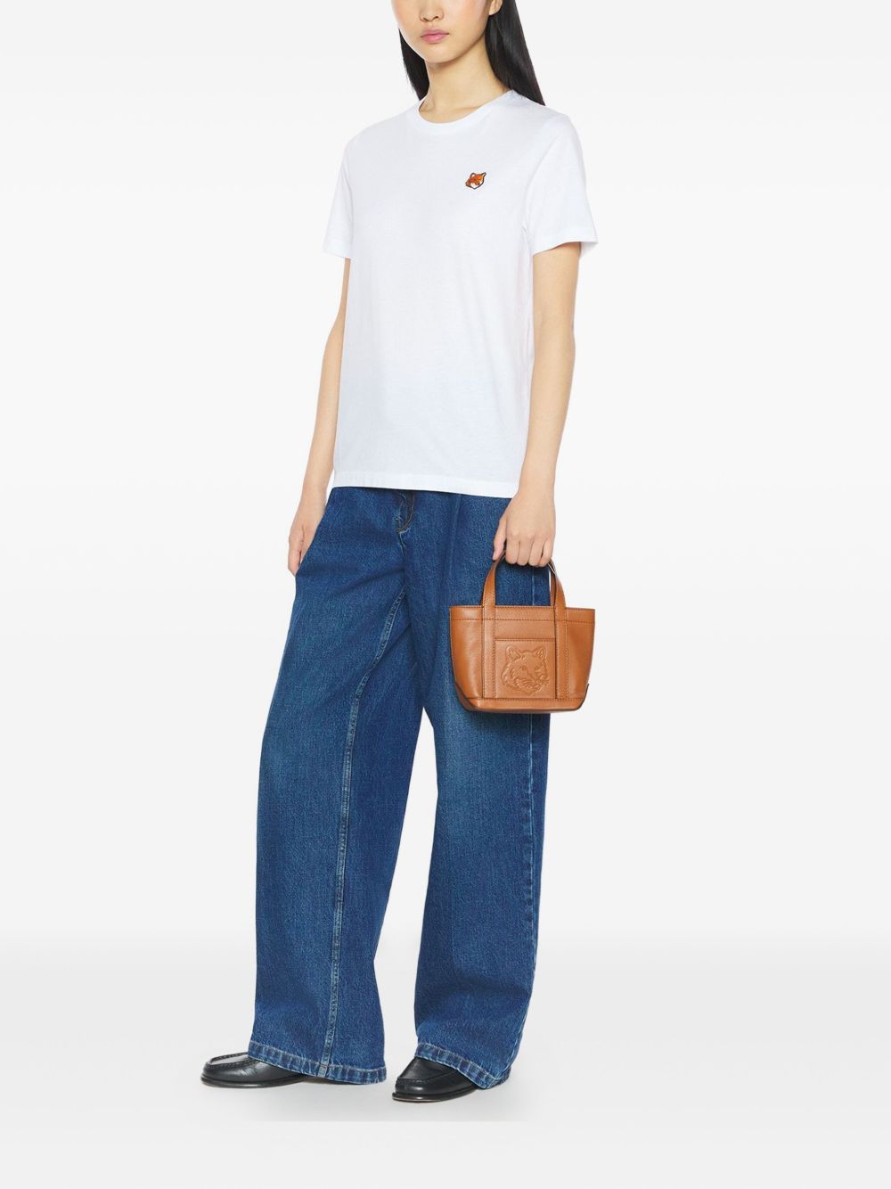 Maison Kitsuné Maison KitsunÃ© Fox Head embroidery Fox Head cotton t-shirt