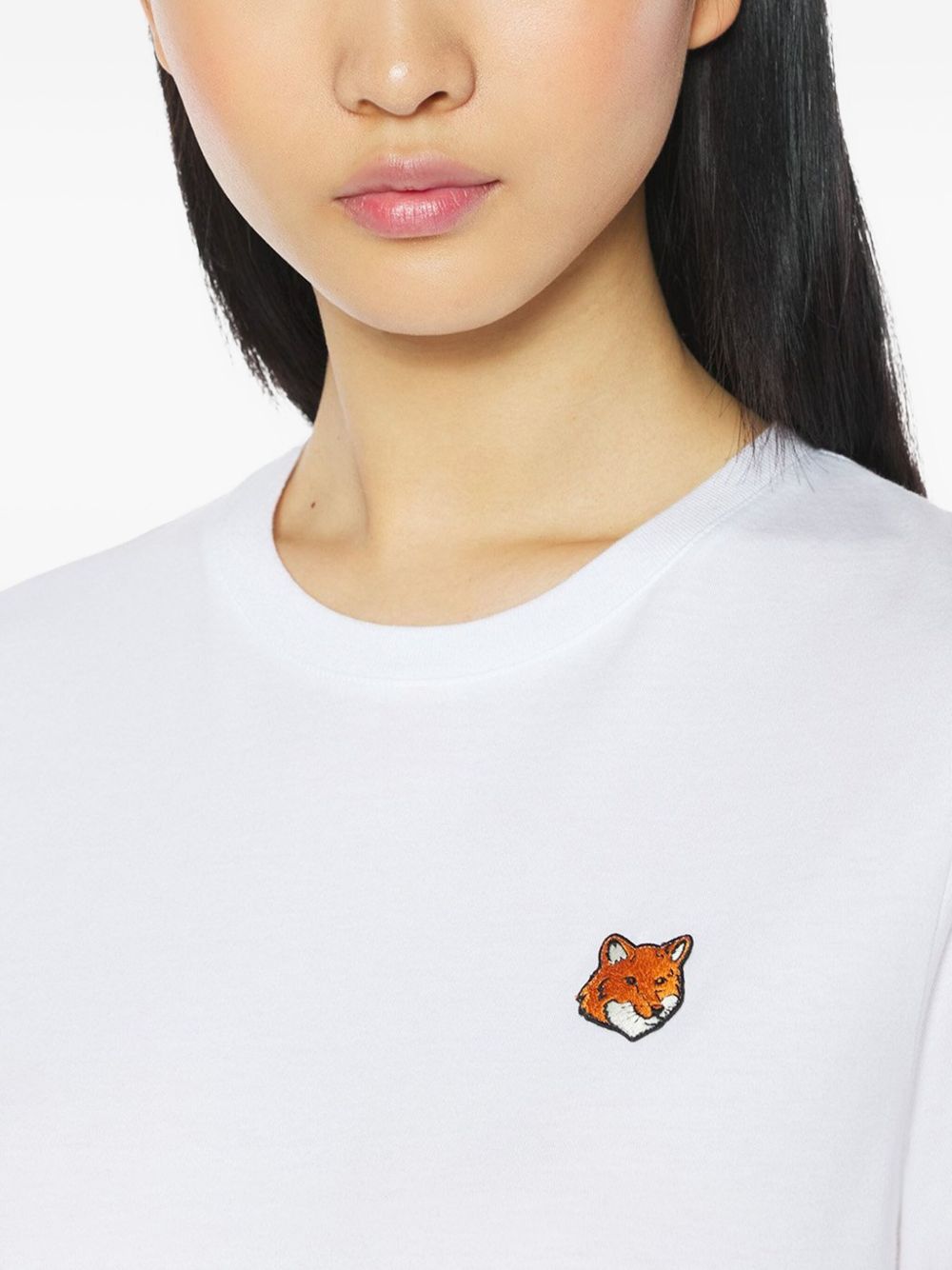 Maison Kitsuné Maison KitsunÃ© Fox Head embroidery Fox Head cotton t-shirt