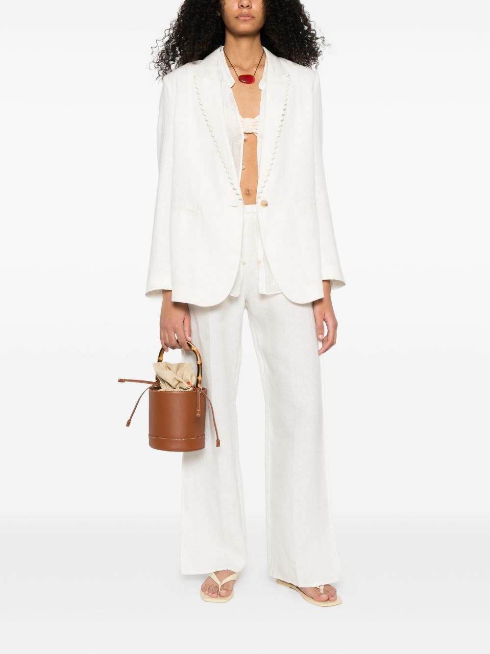 Forte Forte Linen single-breasted jacket