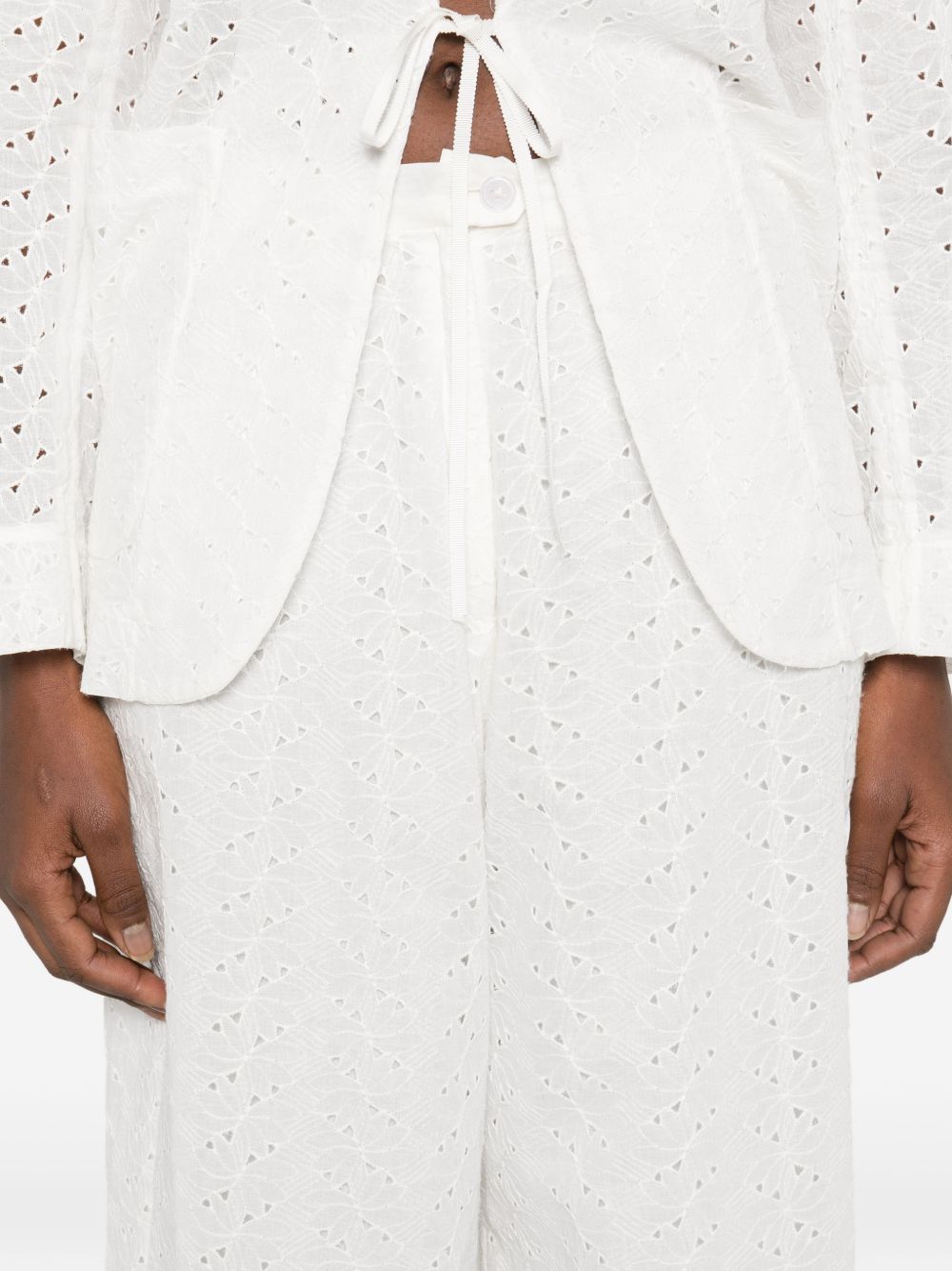 Forte Forte Embroidered cotton trousers