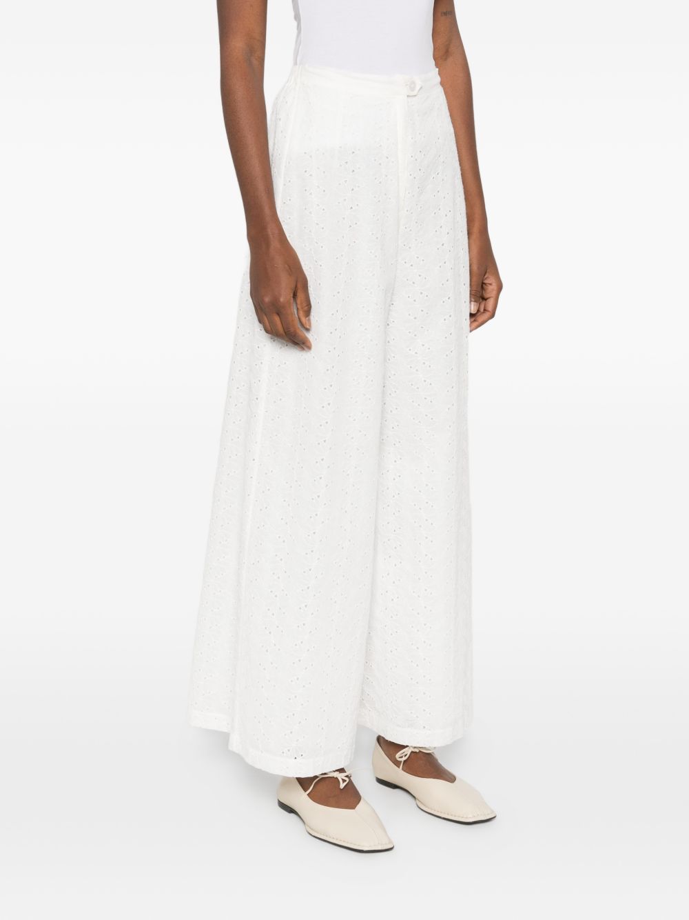 Forte Forte Embroidered cotton trousers