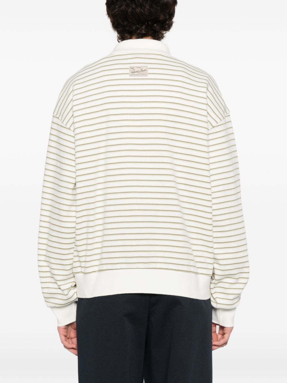 Dunst Striped cotton polo shirt