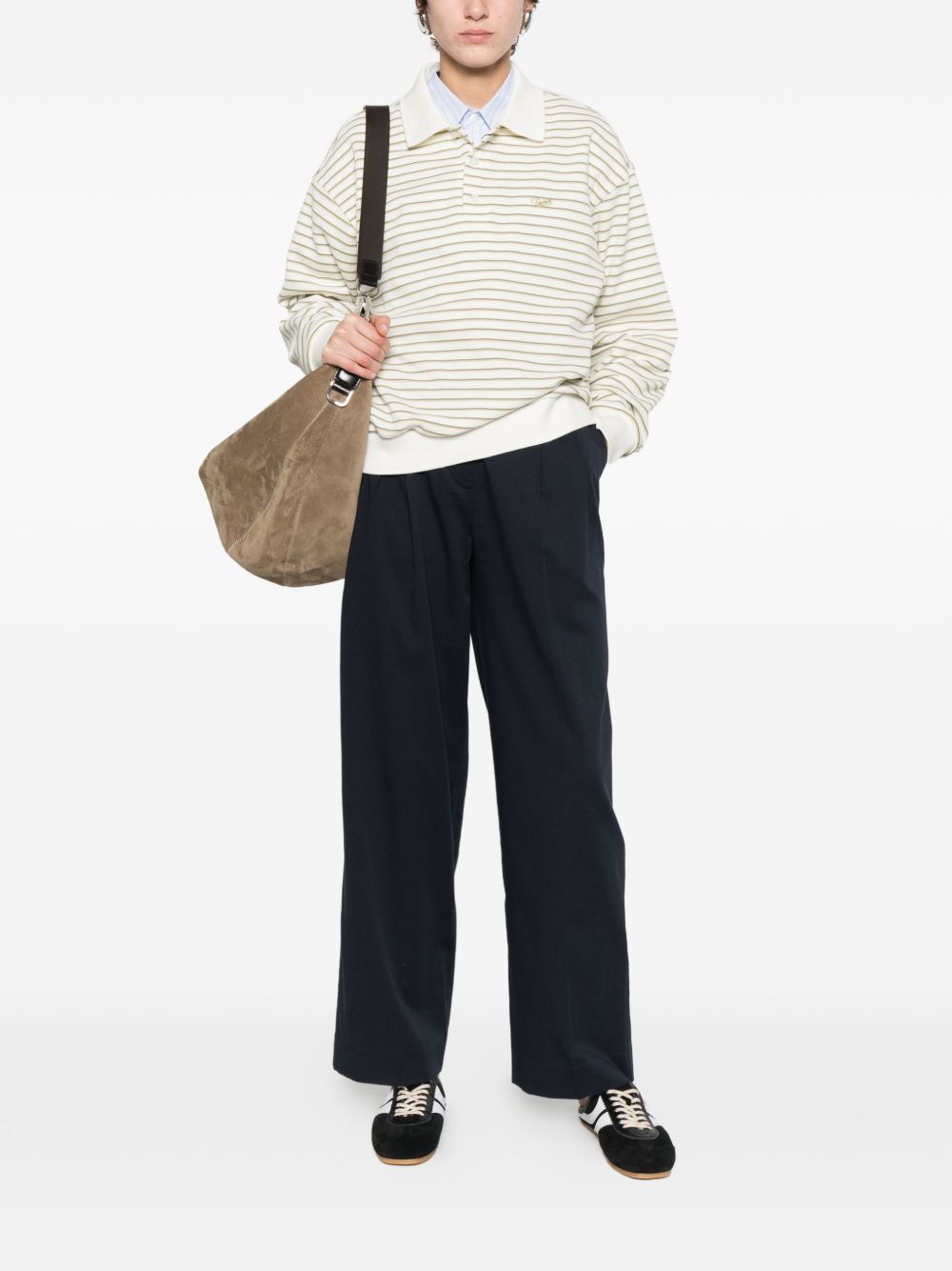 Dunst Striped cotton polo shirt