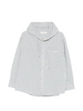 Dunst Checked hooded shirt