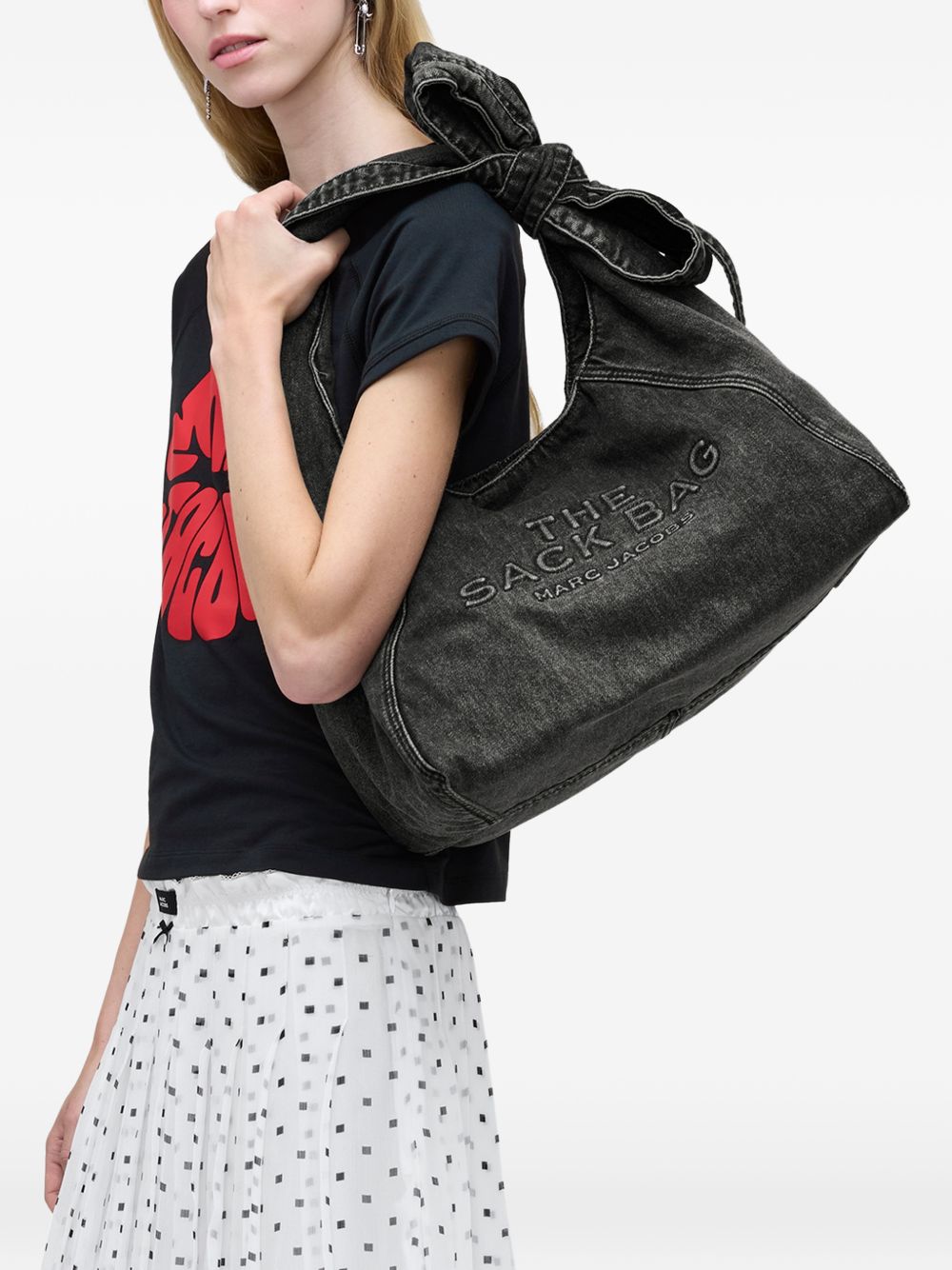 Marc Jacobs The Bow Denim Mini Sack Bag