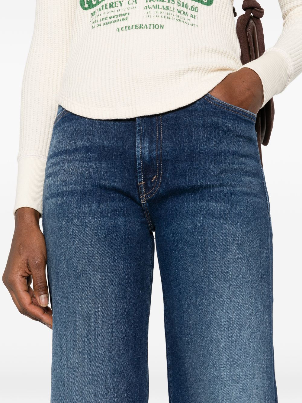 Mother The Hustler Roller Sneak denim jeans