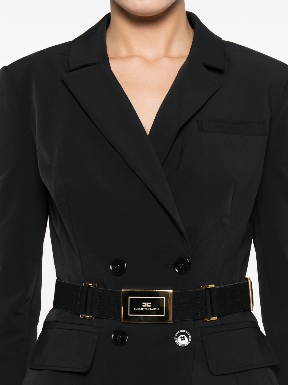 Elisabetta Franchi Belted double-breasted jacket