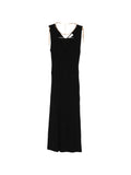 Elisabetta Franchi V-neck sleeveless side slit mid-length Knitted midi dress