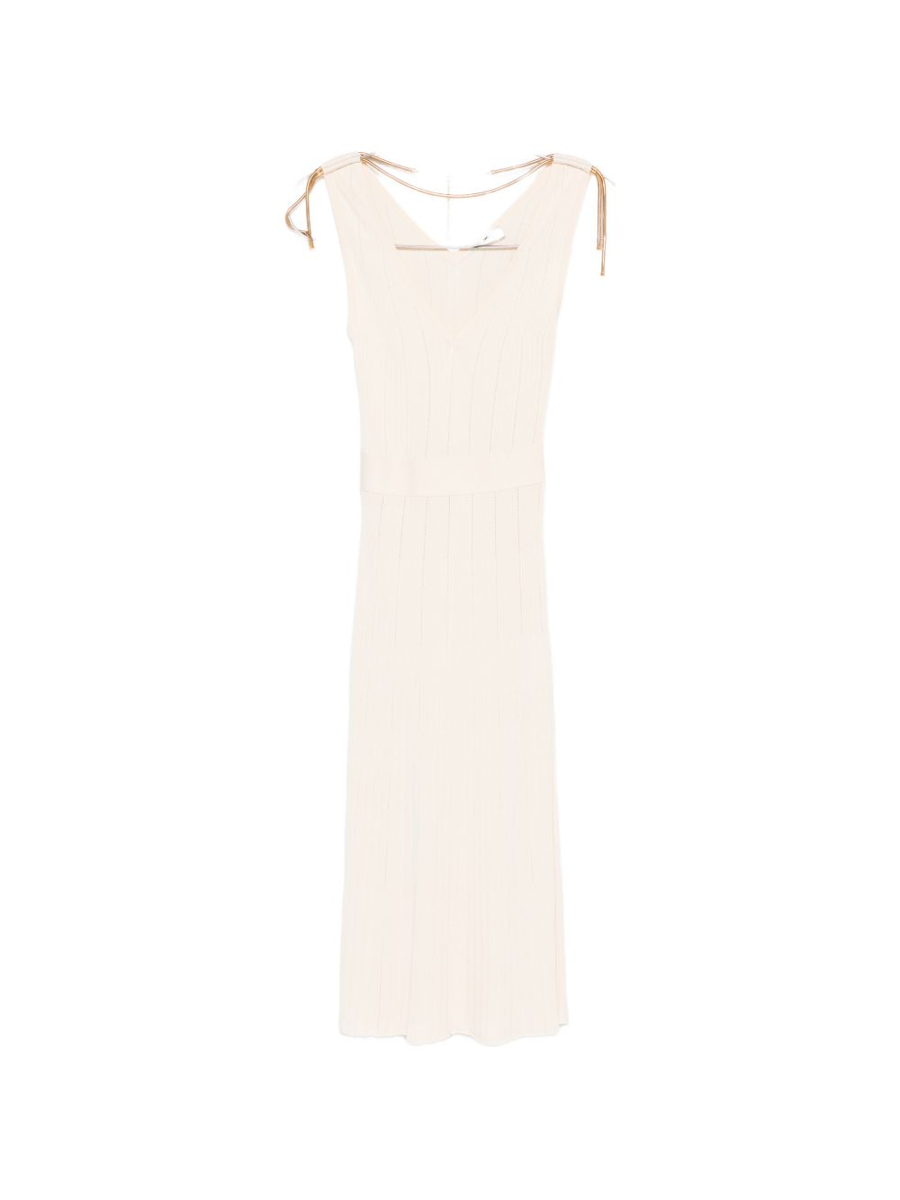 Elisabetta Franchi V-neck sleeveless A-line skirt Knitted midi dress