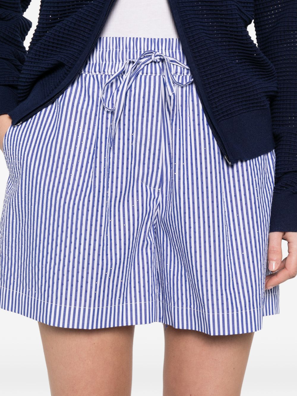 Parosh Striped cotton shorts