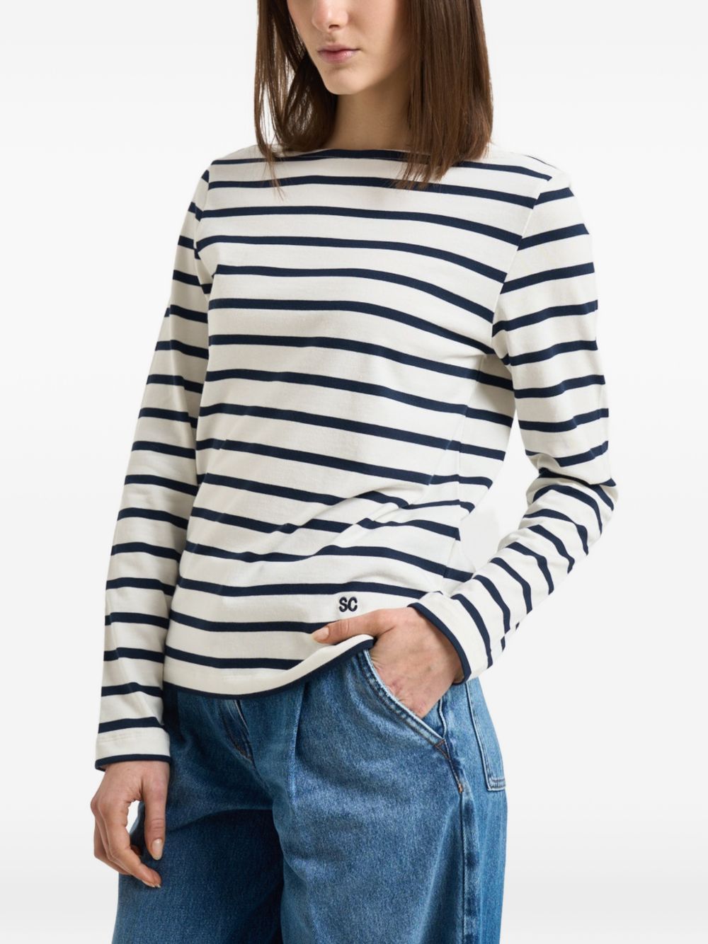 Semicouture Carmelita striped cotton sweater