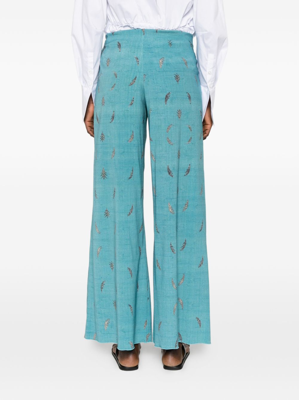 Pierre Louis Mascia Printed silk trousers