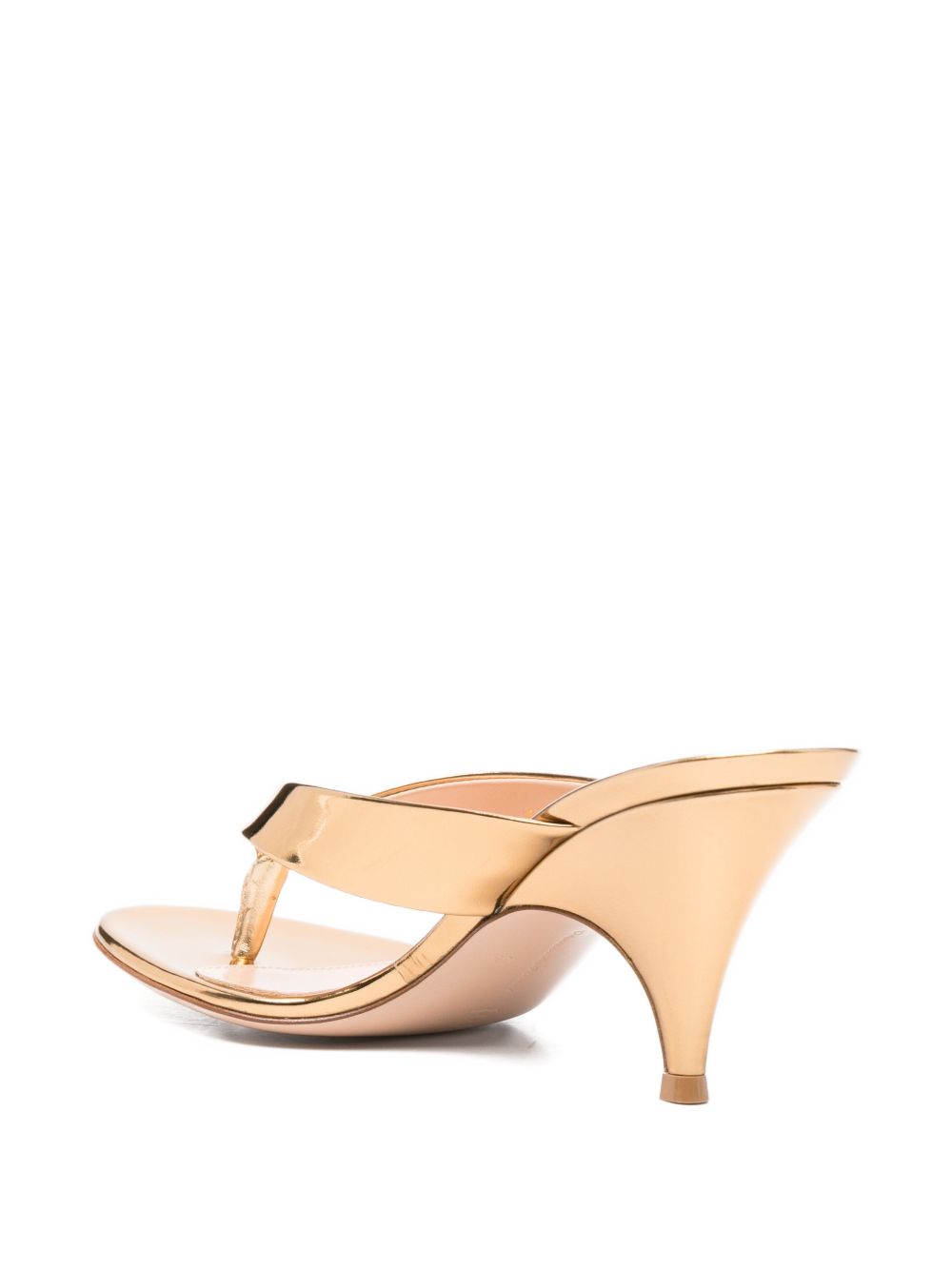 Gianvito Rossi Gianvito Sofia Thong 70 mirrored-leather sandals