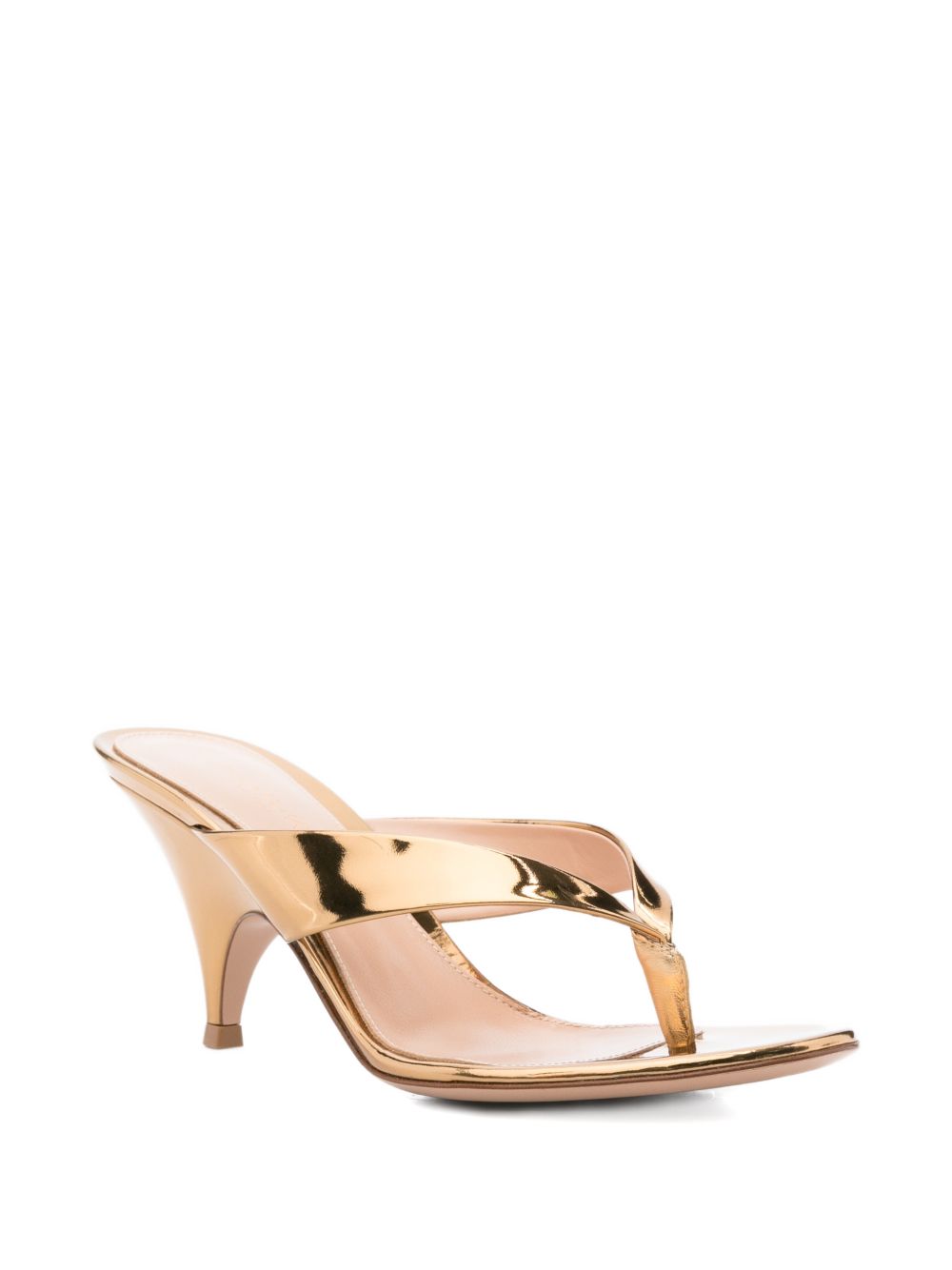 Gianvito Rossi Gianvito Sofia Thong 70 mirrored-leather sandals