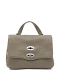 Zanellato Postina® Baby Bag In Hammered Grey Creta Leather