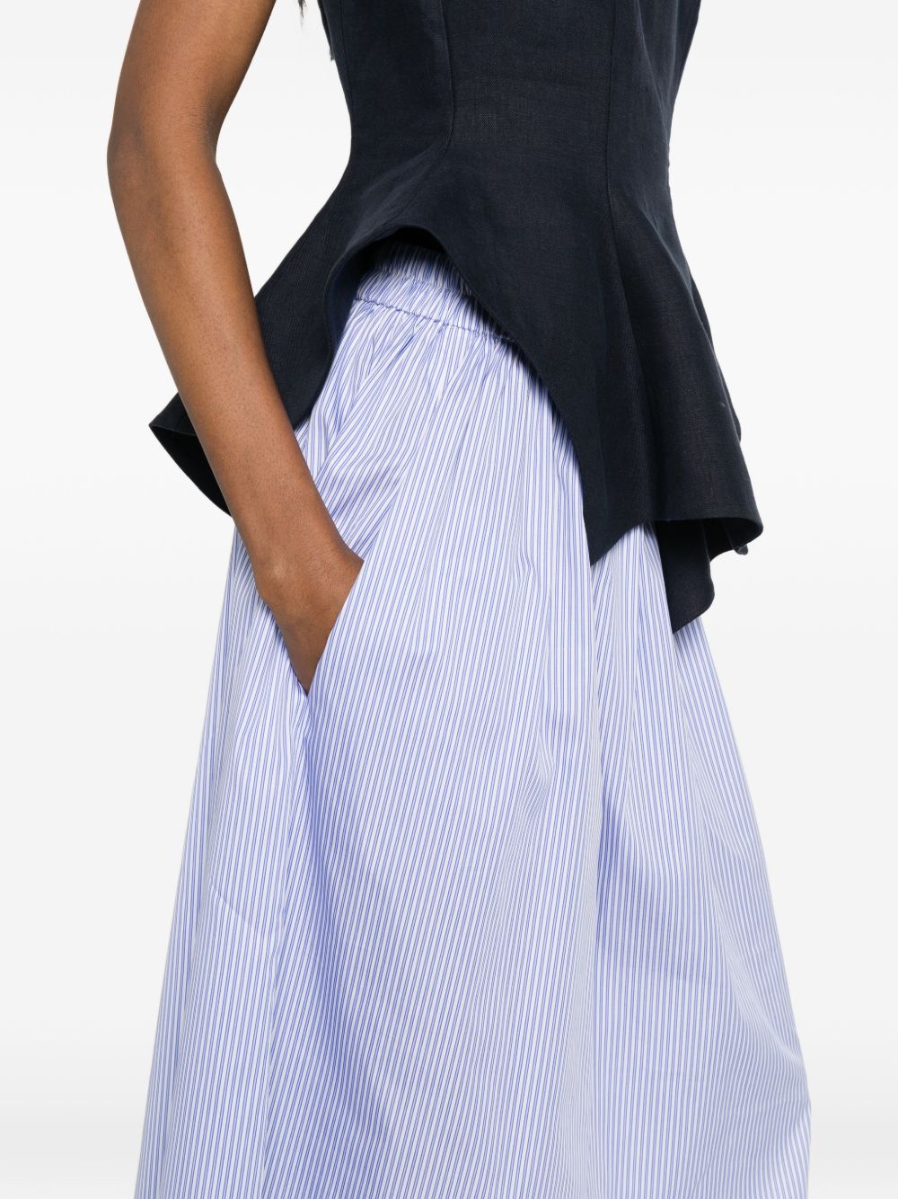 Archivio '67 A-line silhouette Striped cotton skirt