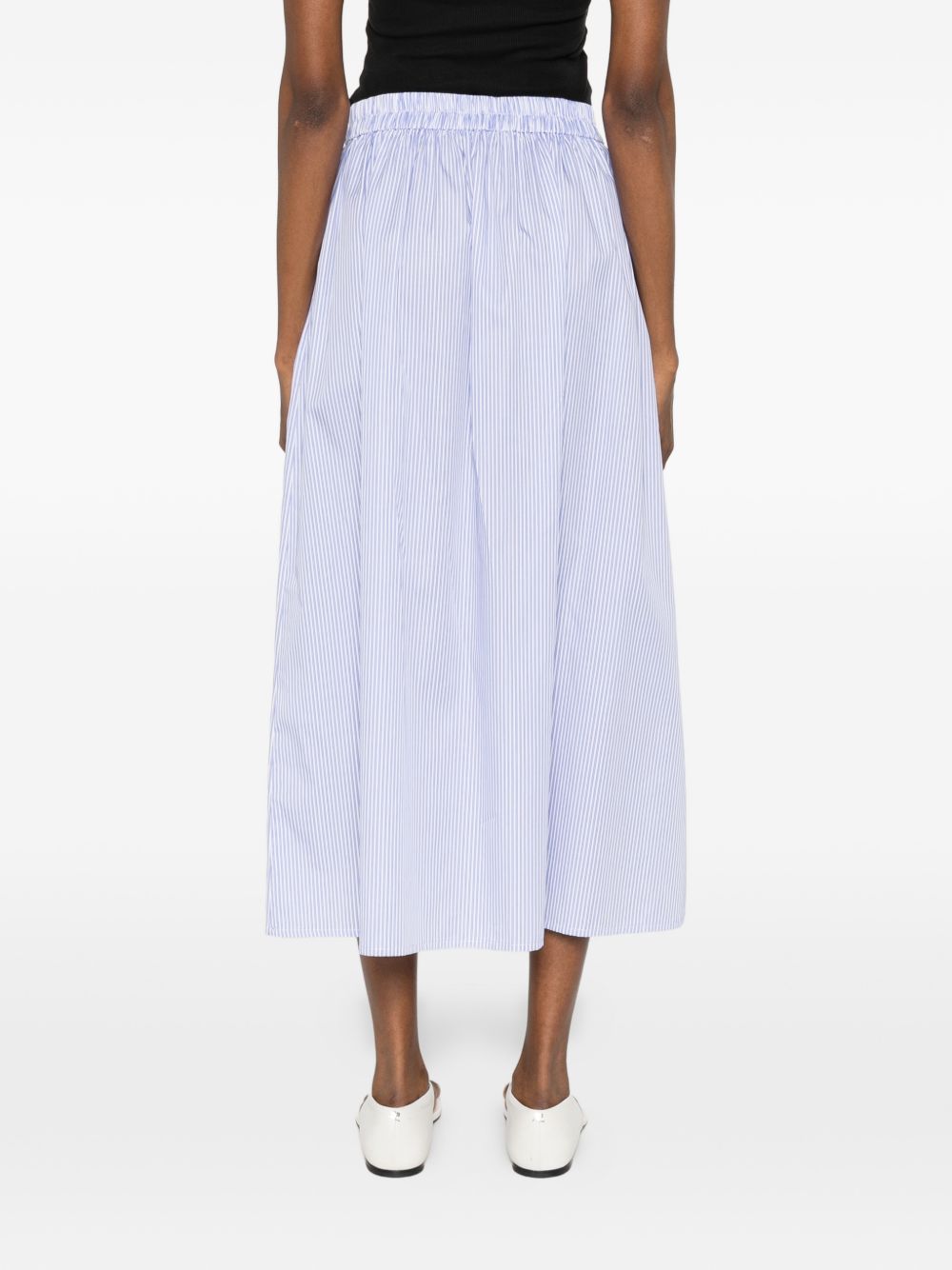 Archivio '67 A-line silhouette Striped cotton skirt