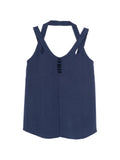 Emporio Armani V-neck button detail Sleeveless top