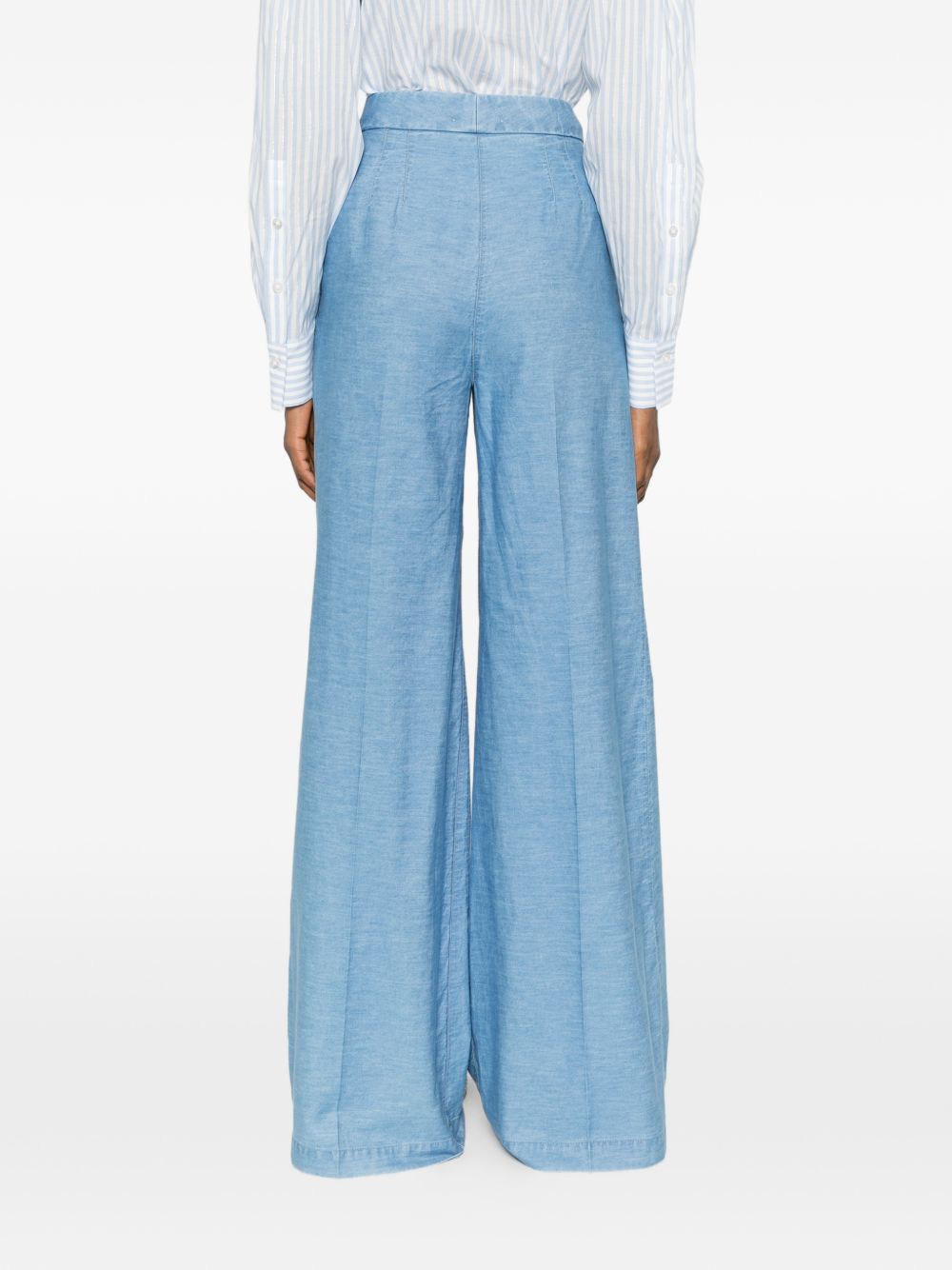 Via Masini 80 Cotton flared trousers