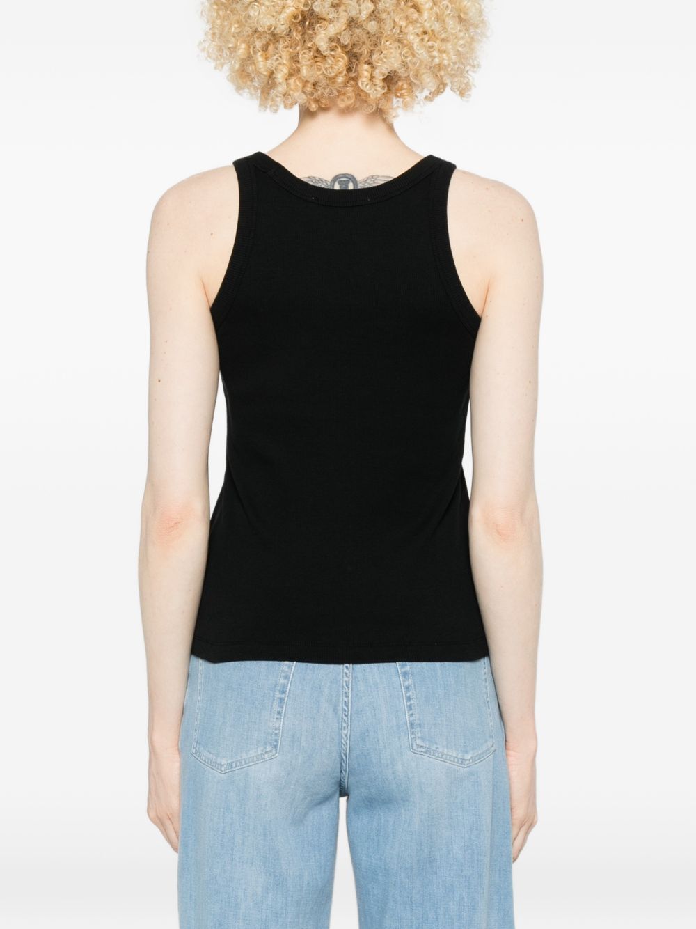 Maison Kitsuné Maison KitsunÃ© Logo cotton tank top