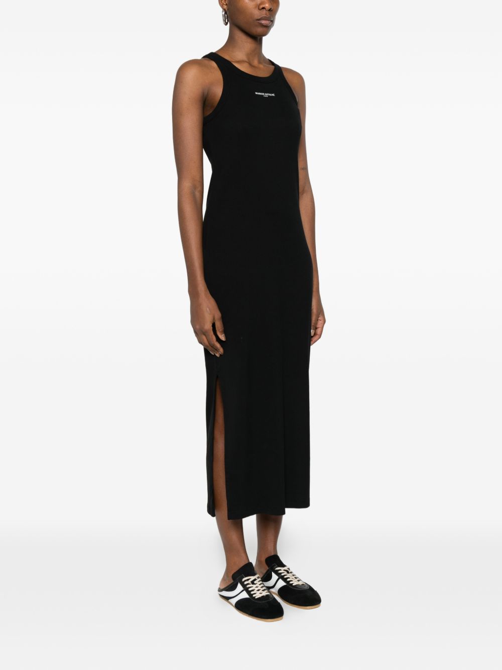 Maison Kitsuné Maison KitsunÃ© Logo ribbed tank dress