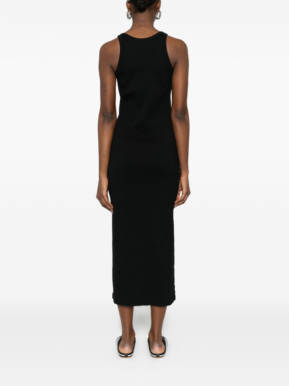 Maison Kitsuné Maison KitsunÃ© Logo ribbed tank dress