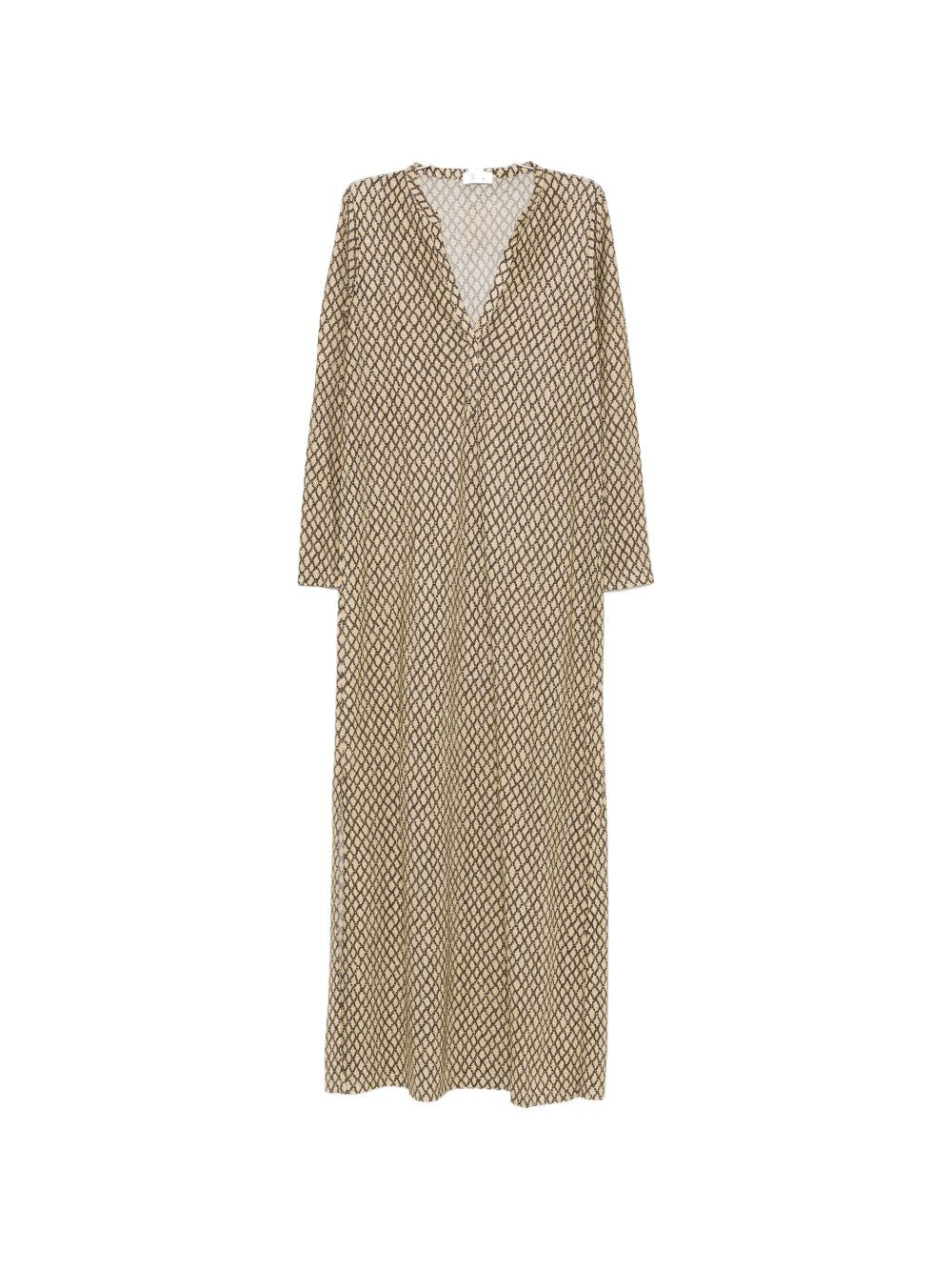 Siyu V-neck long sleeves Money kaftan dress