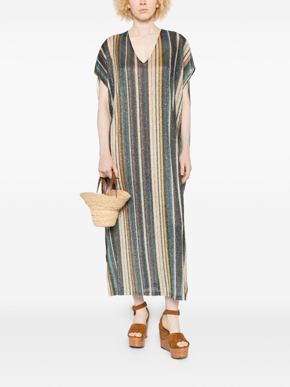 Siyu Zoe striped kaftan dress