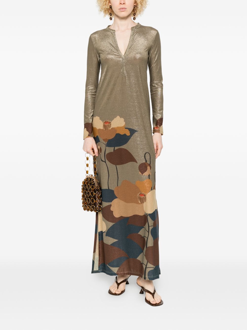 Siyu V-neck Ninfa kaftan dress