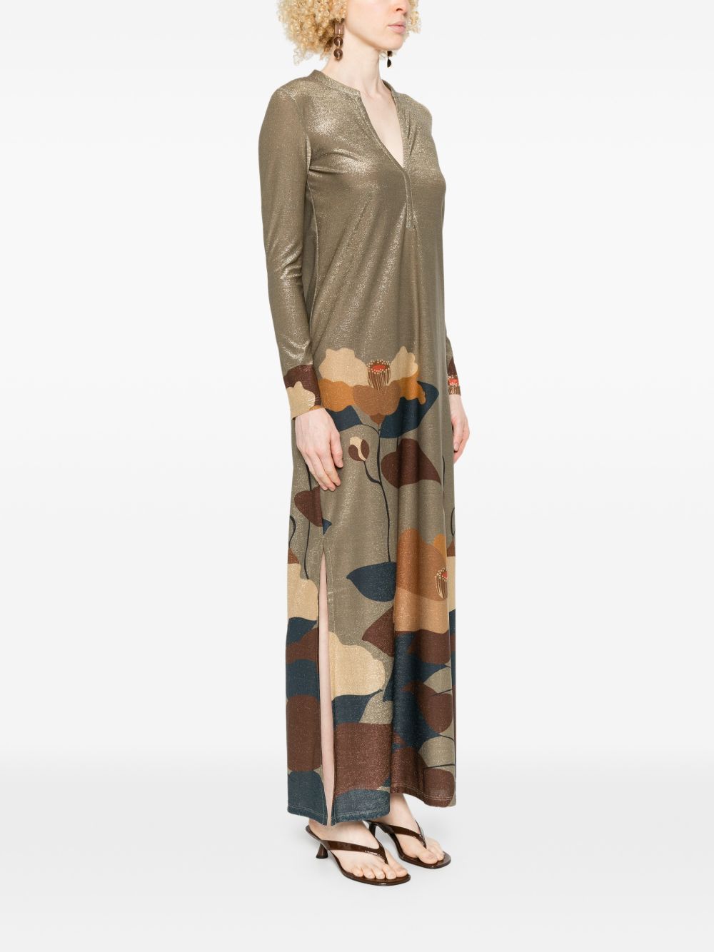 Siyu V-neck Ninfa kaftan dress