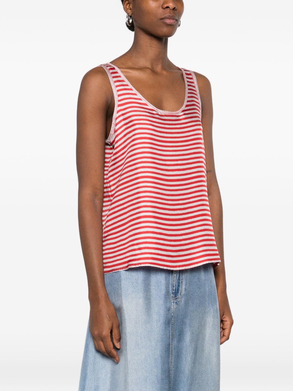 Pierre Louis Mascia Striped silk top